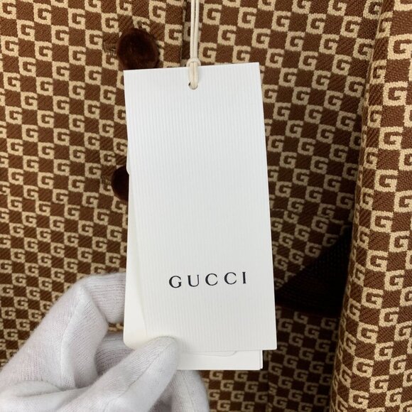 NWT Gucci Kids Wool Coat In Brown Size 10 - Picture 9 of 12